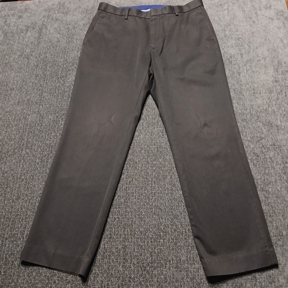 Banana Republic Mens 33x30 Non-Iron Tailored Slim Fit Dress Pants Charcoal Gray